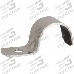 Conduit & Pipe Strap Clamp, One-Hole: 1 in Trade Size, 316 Stainless Steel, IMC/RMC (MPN S610001S00). Key specifications — Manufacturer Part Number: S610001S00; Compatible Conduit Trade Size: 1 in; Compatible Conduit Type: IMC; RMC; Compatible Nominal Conduit/Pipe Size: 1 in; Compatible Pipe Size: 1 in; Finish: Polished; Indoor/Outdoor Usage: Indoor/Outdoor.