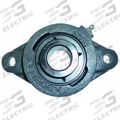 NTN 2 Bolt Flange Bearing: Radial Ball, 1 7/16 in Bore, Cast Iron, Set Screws, 6 5/32 in Lg, Rhombus (MPN UCFLU-1.7/16M). Key specifications — Bore Type: Cylindrical; Brand: NTN; Lubricant Material: NLGI #3 Equivalent; Mounting Bolt Size: 1/2 in; System of Measurement: Inch.
