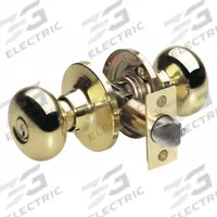 MASTER LOCK Door Lockset: Storeroom Knob Locksets, Brass (MPN BC0203KA4S). Key specifications — Lockset Style: Biscuit.