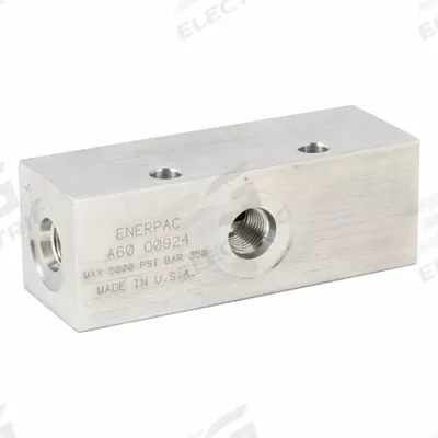 ENERPAC Manifold: 5,000 psi Max Pressure, Aluminum, 1.25 in Overall Ht - Valve Manifolds