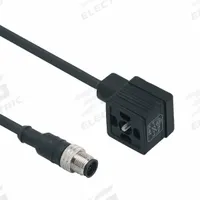 IFM Patch cable: M12 Male Straight x DIN Form A, 2 ft Cable Lg, PUR, Black, 5 Pins, IP67 (MPN E11417). Key specifications — Wire Size: 5.00 mm; Brand: IFM; Cable Jacket Color: Black; IP Rating: IP67.