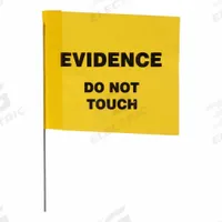 CORTECH Evidence Flag: Evidence Do Not Touch, Plastic, Yellow, 100 PK (MPN 35031). Key specifications — Material: Plastic; Color: Yellow; Product Type: Evidence Flag; Brand: CORTECH.