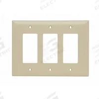 LEGRAND Wall Plate: Decorator-Rocker, 3 Gang, Brown, Jumbo Size (MPN TPJ263I). Key specifications — Brand: LEGRAND; Material: Nylon.