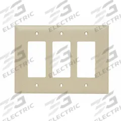 LEGRAND Wall Plate: Decorator-Rocker, 3 Gang, Brown, Jumbo Size (MPN TPJ263I). Key specifications — Brand: LEGRAND; Material: Nylon.