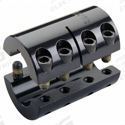RULAND MANUFACTURING Rigid Shaft Coupling: 3/4 in Bore Dia 1, 1/2 in Bore Dia 2, Round Keyed - Two-Piece Rigid Shaft Couplings