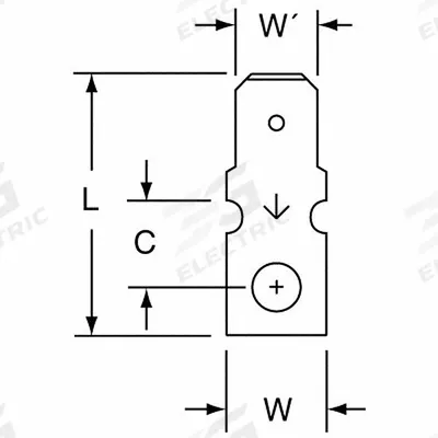 3M Wire Disconnect: Male Tab, Bare, 250 kcmil – 250 kcmil Wire Size - Quick Disconnect Adapters