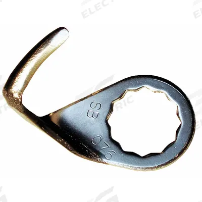 FEIN Oscillating Scraper Blade: 1 in Blade Wd, 1 1/16 in Blade Lg, Hooked, Steel - 12-Point Mounted Blades