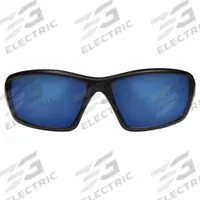 EDGE EYEWEAR Safety Glasses: AP Blue Lens, Full-Frame, Metal Detectable, Black Frame, Robson Series (MPN TXRAP418). Key specifications — Brand: EDGE EYEWEAR; Frame Color: Black; Lens Color: AP Blue.