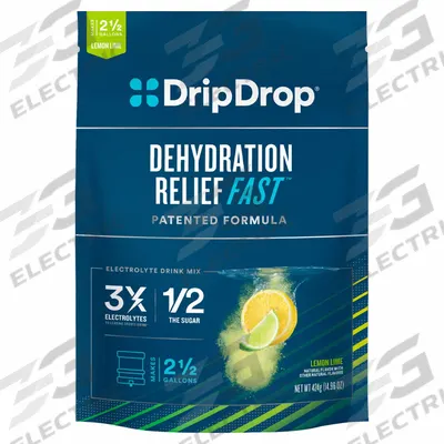 DRIPDROP Sports Drink Mix: Lemon-Lime, Bulk, 10 g Concentrate Per Pack, Full-Sugar - Full-Sugar Concentrates for Rapid Rehydration
