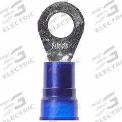3M Ring Terminal: Blue, Nylon Insulation, 5/16 in Stud Size, 6 AWG to 6 AWG Wire Sizes, 1,000 V (MPN MN6-516RK). Key specifications — attr1308027: 3M.