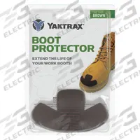 YAKTRAX Boot Guard: 08403, Brown, Polyurethane, Univeral, Box, Stick-On, 1 PR. Key specifications — Color: Brown; Brand: YAKTRAX; Material: Polyurethane; Application Method: Stick-On; Container Type: Box; For Material: Univeral.
