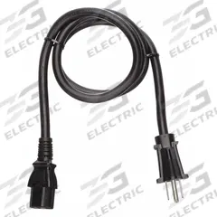 APPROVED VENDOR Power Cord: 3 ft Lg, 3/14, 5-15P Plug, C13 Receptacle, SJT, PVC, 15 A Current, 5-15P (MPN 5XFL7ID). Key specifications — Brand: APPROVED VENDOR; Jacket Material: PVC.
