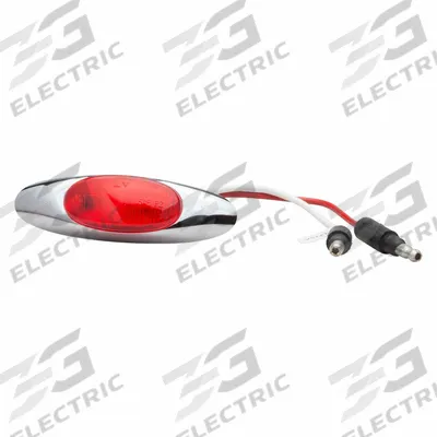 GROTE Clearance Marker Lamp: Clearance Light, LED, Oval, Red, Screw - Clearance Lights