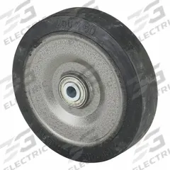 APPROVED VENDOR Caster Wheel: 9 13/16 in Wheel Dia., 2 1/2 in Wheel Wd, Rubber, 1,870 lb Load Rating (MPN SE 250/25K-BB0.75). Key specifications — Wheel Core Material: Steel; Wheel/Tread Color: Black; Brand: APPROVED VENDOR.