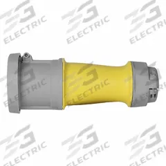 LEVITON Pin and Sleeve Connector: Yellow, 277/480V AC, Three Phase, 100 A, 4 Pole, 5 Wire (MPN M5100C7WLEV). Key specifications — Brand: LEVITON.