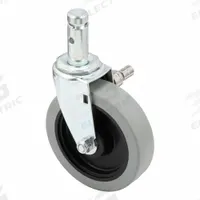 APPROVED VENDOR Stem Caster: Swivel, No Brake, 5 in Wheel Dia., 1 1/4 in Wheel Wd, Polyurethane, Std (MPN 32J813). Key specifications — attr1111099: APPROVED VENDOR; attr1111095: Gray; attr1176855: Swivel.