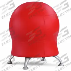 SAFCO PRODUCTS Ball Chair: 23 in Max Overall Ht, 22 1/2 in Overall Wd, Red, 17 1/2 in Seat Wd (MPN 4751RV)