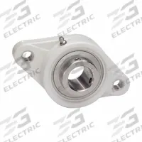 IPTCI BEARINGS 2 Bolt Flange Bearing: Radial Ball, 1/2 in Bore, PBT Plastic, Set Screws, H-1 Grease (MPN SUCTFL201-8). Key specifications — Bore Type: Cylindrical; Brand: IPTCI BEARINGS; Housing Material: PBT Plastic; Lubricant Material: H-1 Grease; Mounting Bolt Size: 3/8 in; Split Housing: Not Split; System of Measurement: Inch.
