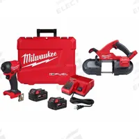 MILWAUKEE Tool Combination Kit: 2 Tools, Impact Driver/Portable Band Saw, 18 V DC Volt, M18 FUEL™ (MPN 2761-22, 2829-20). Key specifications — attr1176460: Portable Band Saw.