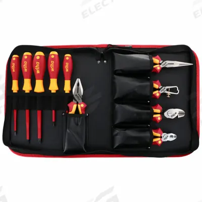 WIHA Insulated Tool Kit: Insulated, 10 Total Pcs - Tool Sets with Tool Case