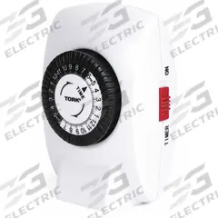 TORK Plug-In Timer: Mechanical, Indoor, Not Astronomic, 24 hr Setting, 5-15R, 125V AC (MPN 402B). Key specifications — Brand: TORK; NEMA Receptacle Configuration: 5-15R.