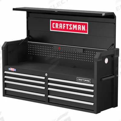 CRAFTSMAN Top Chest: 5 Drawers, Extra Heavy Duty, 51 1/2 in Overall Wd, 16 in Overall Dp - Light-Duty Top Chests