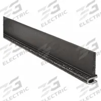 TRIM LOK INC Trim Seal: Side Flap, 25 ft Overall Lg, PVC Outer, For 1/8 in Material Thick - Max (MPN 5B100B3X1/8A-25). Key specifications — Standards: FMVSS 302; Brand: TRIM LOK INC; Color: Black; Outer Material: PVC; Profile Shape: Side Flap; _Gripping Style: Single Tongue.