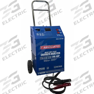 ASSOCIATED EQUIP Battery Charger 6/12/24V, tester combo: Boosting/Charging/Maintaining - Wheeled Battery Chargers