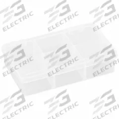 FLAMBEAU Compartment Box: 2 5/8 in x 4 5/8 in x 1 1/4 in, Clear, 6 Compartments, 0 Adj Dividers (MPN T220). Key specifications — ESD Conductive: Not Electrostatic Discharge Conductive; Color: Clear; Compartment WxD: (6) 1-3/8 in x 1-1/4 in; Brand: FLAMBEAU; Material: Plastic.
