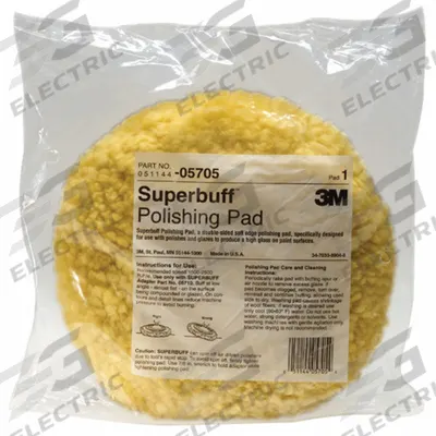 3M Polishing Pad, Double Sided: Pad, Unthreaded Center Hole, Wool, 8 in Outside Dia - Vehicle Polishing Pads