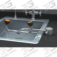 GUARDIAN EQUIPMENT Plumbed Eyewash: Std, Eyes Coverage, Swing Right, Left Side, Gen Purpose (MPN G1805LH). Key specifications — Activation: Swing Right; Counter Mount Location: Left Side; Brand: GUARDIAN EQUIPMENT.