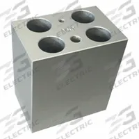 BENCHMARK SCIENTIFIC Dry Bath Block: Aluminum, 1 7/8 in Overall Wd, 2 3/4 in Overall Lg, 4 Wells (MPN BSH100-150). Key specifications — Product Type: Dry Bath Block; Material: Aluminum; Volume Capacity: 15 mL; Brand: BENCHMARK SCIENTIFIC.