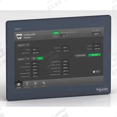 SCHNEIDER ELECTRIC Touch Panel: TFT Color LCD, 12.1 in Display Screen Size, 24V DC - Schneider Harmony GTU Series Modular HMIs