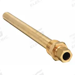 SPENCE Threaded Thermowell: Brass, For 15 5/8 in Stem Lg, 12 1/2 in Insertion Lg, For 1 in Stem Dia (MPN 99J). Key specifications — Maximum Operating Temperature: 400°F; Brand: SPENCE; Maximum Operating Pressure: 250 psi.