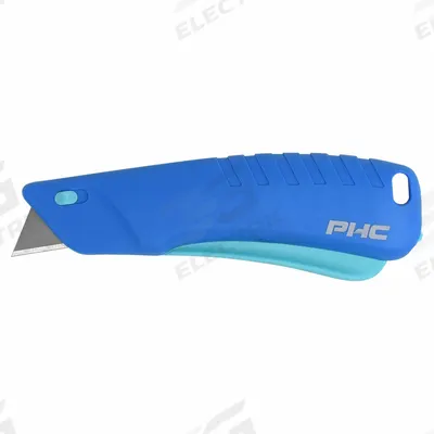 PACIFIC HANDY CUTTER, INC Safety Knife: 5 1/2 in Overall Lg, Textured, 3/4 in Overall Wd - Automatic Retracting Utility Knives
