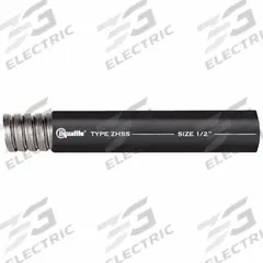 Liquid Tight Conduit: 1 in Trade Size, Black, 100 ft Nominal Lg, ZHSS (MPN ZHSS 13). Key specifications — Conduit Color: Black; Brand: LIQUATITE; Series: ZHSS.