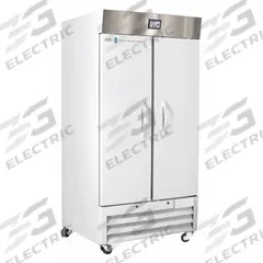 AMERICAN BIOTECH SUPPLY Lab Refrigerator: 36 cu ft, Upright, 1°C to 10°C, 34 3/4 in Overall Dp (MPN ABT-HC-36S-TS). Key specifications — Door Opening Style: Right; Color: White; Alarm Type: Temperature; Manufacturer Part Number: ABT-HC-36S-TS; Brand: AMERICAN BIOTECH SUPPLY; Product Type: Lab Refrigerator; Door Type: Swing Solid; Refrigerant Type: R-290.