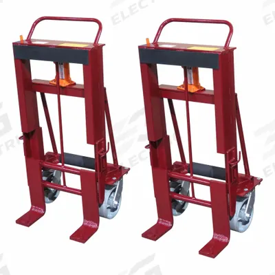 WESCO Machinery and Equipment Mover: 10,000 lb, 21 3/4 in L x 24 in W x 47 in H Overall - Hydraulic-Lift Machinery & Equipment Movers with Dual-Forks