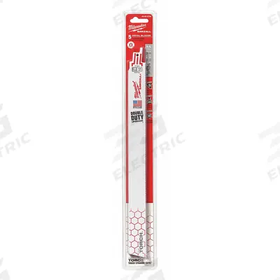 MILWAUKEE Reciprocating Saw Blade: 14 Teeth per Inch, 12 in Blade Lg, 0.02 in Blade Thick - Nail-Embedded-Wood-Cutting Blades