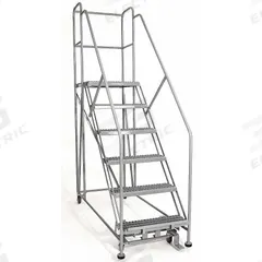 COTTERMAN Mobile Work Platform: 5 ft Platform Ht - Max, 24 in x 24 in, Steel, 800 lb Load Capacity (MPN 6WP2424RA3B4B8AC1P6). Key specifications — Folding: Not Foldable; Mobility: Rolling; Components Included: Rubber Foot Pads; Use Location: Indoor; Brand: COTTERMAN; Color: Gray; Height Adjustability: Fixed Height; Includes Handrails: Handrails Included.