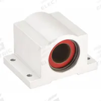 PBC LINEAR Mounted Linear Bearing: Single, Self-Aligning, 2 in Inside Dia, Frelon™ Gold (MPN P32). Key specifications — Liner: Frelon™ Gold; Material: Aluminum Alloy.