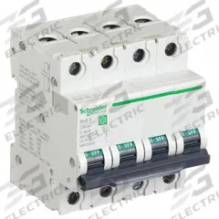 SCHNEIDER ELECTRIC IEC Supplementary Protector: 40 A Amps, 10kA at 240V AC, Screw Clamp, C (MPN M9F22440). Key specifications — Series: C60SP; DC Voltage Rating: Not Rated; Max. AIR Rating: 10kA at 240V AC; Terminal Connection: Screw Clamp; Brand: SCHNEIDER.