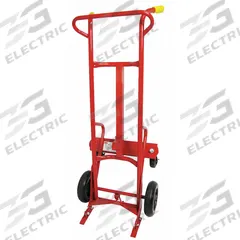 DAYTON Drum Hand Truck: For 55 gal Cntnr Cap, For Steel Container Material, 1,000 lb Load Capacity (MPN 34D647). Key specifications — Overall HxWxD: 59 in x 24 in x 19-1/2 in; Wheel Type/Material: Tread on Core Rubber; For Container Material: Steel; Brand: DAYTON.