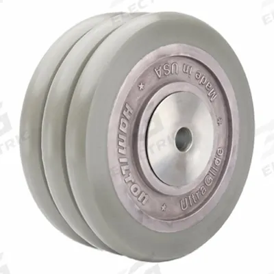 HAMILTON Caster Wheel: 8 in Wheel Dia., 3 in Wheel Wd, Polyurethane, 4,000 lb Load Rating - Easy-Roll Polyurethane Tread on Steel Core Wheels