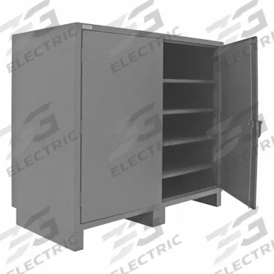 DURHAM MFG Storage Cabinet: 72 1/4 in x 36 1/4 in x 66 in, Swing Handle & Padlockeable - Industrial Shelf Cabinets