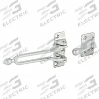 ROCKWOOD Hotel Door Latch: Swing Bar Door Guard, 1 13/16 in Ht, 1 1/16 in Wd, 5 3/8 in Lg (MPN 604.26D). Key specifications — Brand: ROCKWOOD; Product Type: Swing Bar Door Guard.