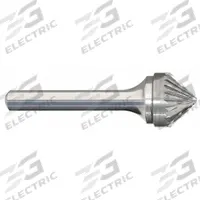 APPROVED VENDOR Carbide Bur: 90° Cone, SK-3, Double Cut, 3/8" x 3/16" Head, 1/4" Shank (MPN 310-002173). Key specifications — Brand: APPROVED VENDOR; Trade Number: SK-3.