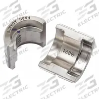 BURNDY Upper and Lower Crimping Die: 4 AWG Aluminum Lug, YH Copper H-Taps, 6 Sizes, Copper (MPN U654). Key specifications — attr511073: YH Copper H-Taps; attr511072: Copper; attr473934: BURNDY; attr511069: Purple; attr542116: 4 AWG Aluminum Lug; attr511067: PAT750.