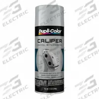 DUPLI-COLOR Caliper Paint: Solvent, Ceramic, Metal, Gloss, High-Gloss, Metallic, Silver, Caliper (MPN EBCP10300). Key specifications — Color: Silver; Coverage Area: 12 to 15 sq ft; Compatible Surface Material: Metal; Finish Texture: Gloss; Sheen: High-Gloss; Brand: DUPLI-COLOR.