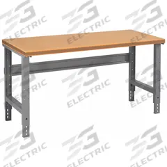 TENNSCO Workbench: Adj Ht, Compressed Wood, 60 in x 30 in, 1,900 lb Overall Load Capacity, Gray (MPN WBA-1-3060C). Key specifications — Brand: TENNSCO.